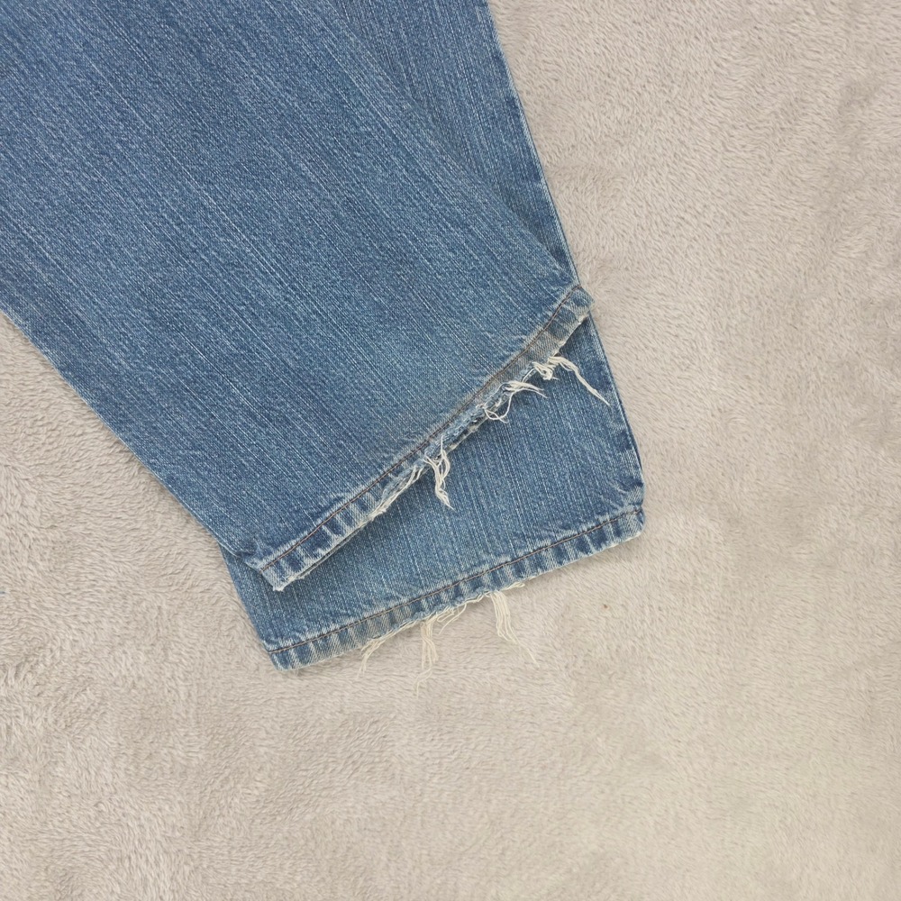 VINTAGE LL Bean Jeans Womens 8 Blue Straight Leg 100% Cotton Classic Denim 90s - Picture 5 of 10